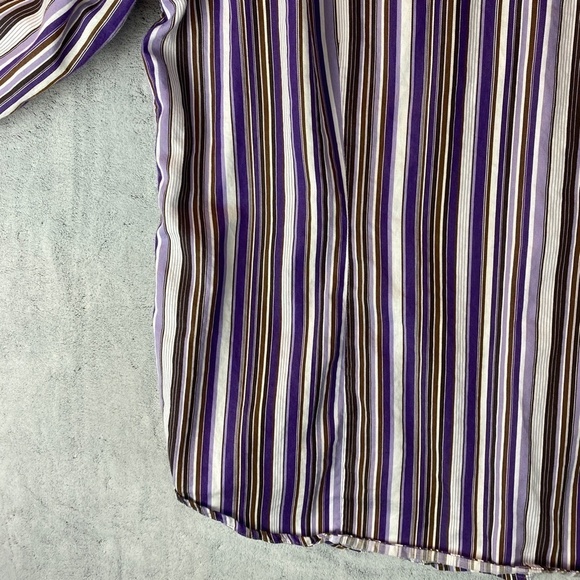 Jones New York  Shirt 2X Purple Stripes - Picture 5 of 12